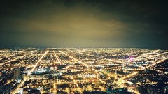 Birds City Lights cities cityscapes bird's-eye view