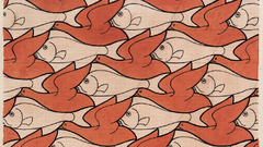 Birds fish MC Escher