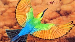 Birds insects artwork Bee Eaters