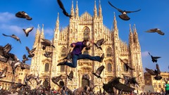 Birds Italy cityscapes churches Milano