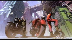 Birds motor cityscapes anime boys motorbikes industrial plants 