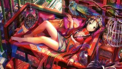 Birds patterns cage drawings