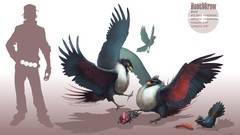 Birds Pokemon artwork digital art honchkrow Realistic Pokemon