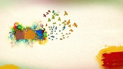 Birds spring May multicolor