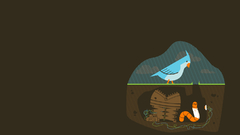 Birds Trap artwork worms