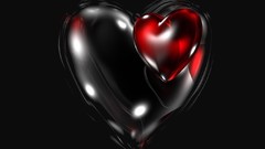 Black abstract Hearts