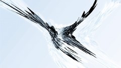 Black abstract wings digital art fantasy art