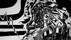 Black and white abstract