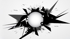Black and white abstract ink graphics shapes vectors vector art