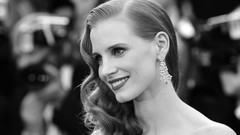 Black and white Actress jessica chastain