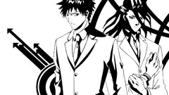Black and white Anime suit arrows bleach kurosaki ichigo 