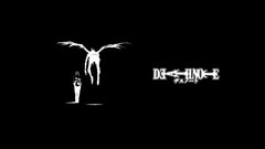 Black and white Anime Yagami Light death note ryuk