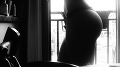 Black and white ass panties