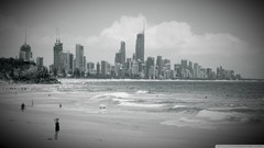 Black and white Beaches cities