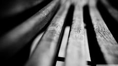 Black and white bench Wood