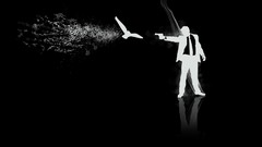 Black and white Birds Typography call of duty black ops