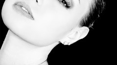 Black and white black background faces