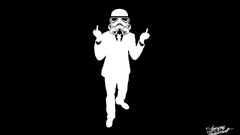 Black and white black background star wars minimalistic 