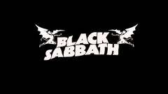 Black and white black sabbath ozzy osbourne logos minimalistic 