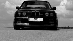 Black and white BMW E30 M3