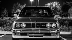 Black and white BMW M3 E30