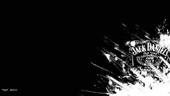 Black and white brands whiskey jack daniels minimalistic 