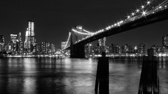 Black and white Bridges buildings cityscapes