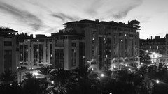 Black and white buildings cities