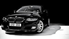 Black and white cars BMW BMW E92