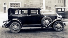 Black and white cars Buick vintage antique