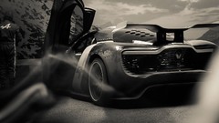 Black and white cars sports cars Renault Alpine