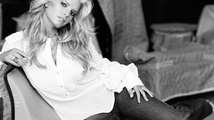 Black and white Celebrity Jessica Simpson Actress