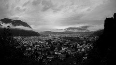 Black and white cities skyline bolzano city skyline