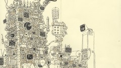 Black and white Computers monochrome drawings artwork 