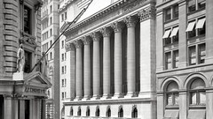 Black and white construction Manhattan USA historic new york 