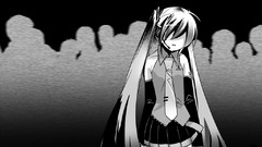 Black and white crowd headphones tie monochrome tattoos skirts 