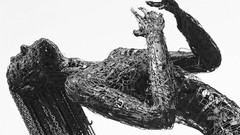 Black and white design woman metal Metallic iron monochrome 