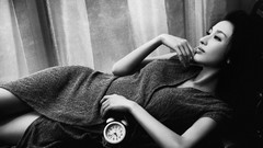 Black and white dress clocks legs asians models