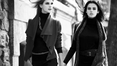 Black and white dress fashion exotic fashion model Vogue 