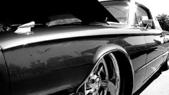 Black and white Eagles chrome muscle cars