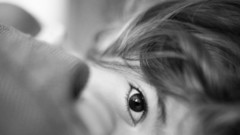 Black and white eyes