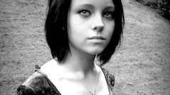 Black and white eyes black hair emo girl Toni Pearce