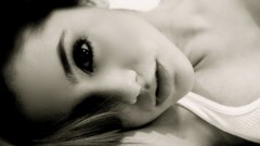 Black and white eyes woman lips monochrome brunettes models