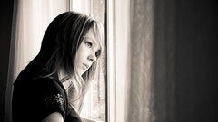 Black and white faces Zara Jay window panes