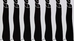 Black and white feet legs optical illusions