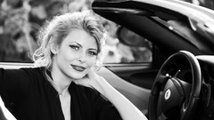 Black and white Ferrari romania blondes