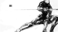 Black and white fighter monochrome Swords drawings helmets 