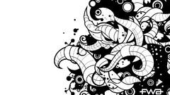 Black and white fwa digital art