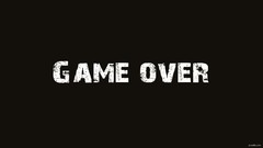 Black and white game Game Over