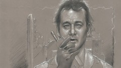 Black and white Ghostbusters monochrome bill murray artwork